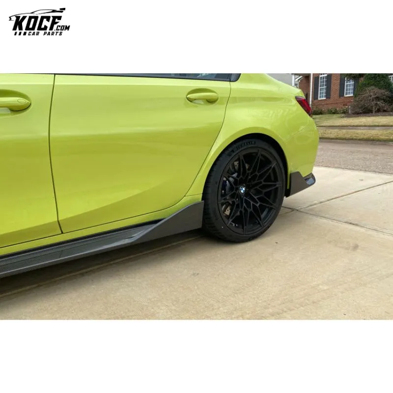 2021  G80 M3 MP-style Carbon Fiber Side Skirts Rocker Panels For BMW G80 G82 Sedan Coupe