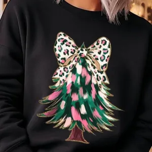 Accents of Pink Christmas Tree Sweatshirt