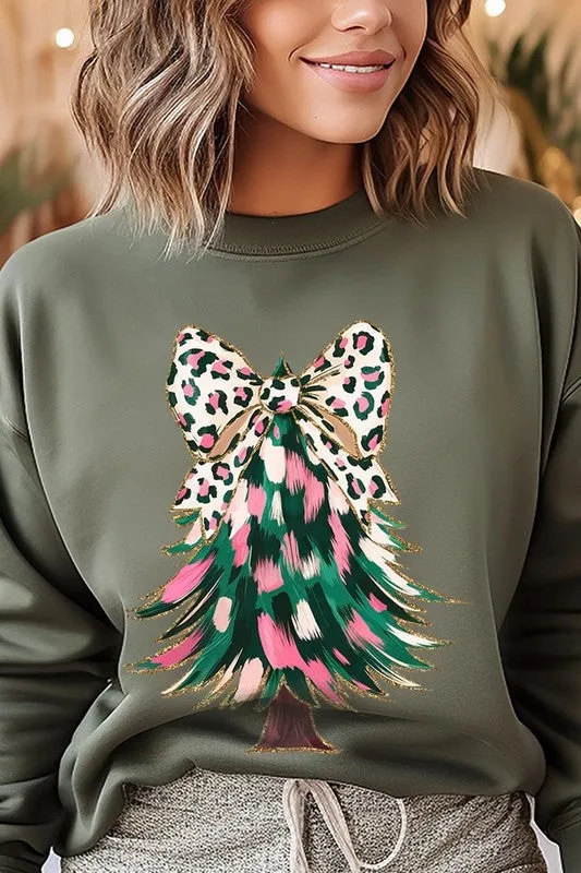 Accents of Pink Christmas Tree Sweatshirt