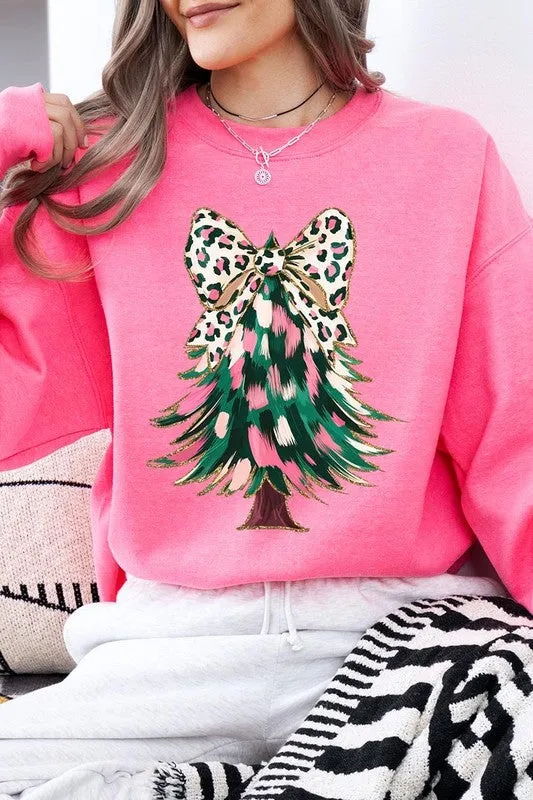 Accents of Pink Christmas Tree Sweatshirt