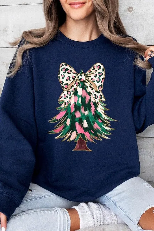 Accents of Pink Christmas Tree Sweatshirt