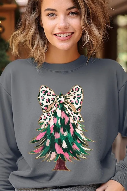 Accents of Pink Christmas Tree Sweatshirt