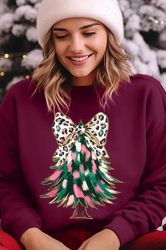 Accents of Pink Christmas Tree Sweatshirt