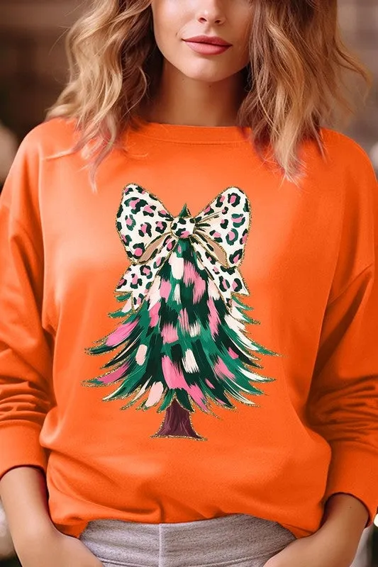 Accents of Pink Christmas Tree Sweatshirt