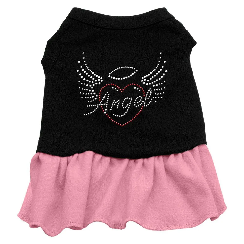 Angel Heart Rhinestone Dress Black with Pink Med (12)