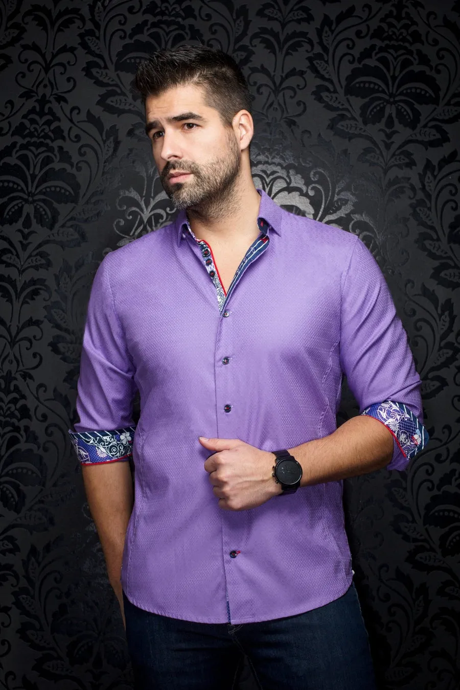 Au Noir Stretch Shirt | Adjani Lavender