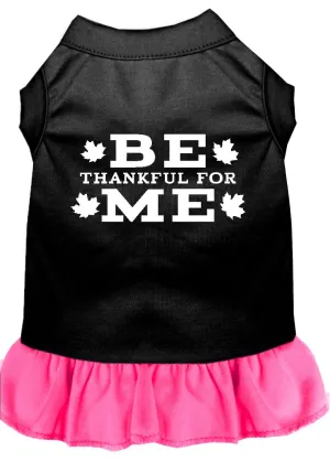 Be Thankful For Me Screen Print Dress Black With Bright Pink Xl (16)