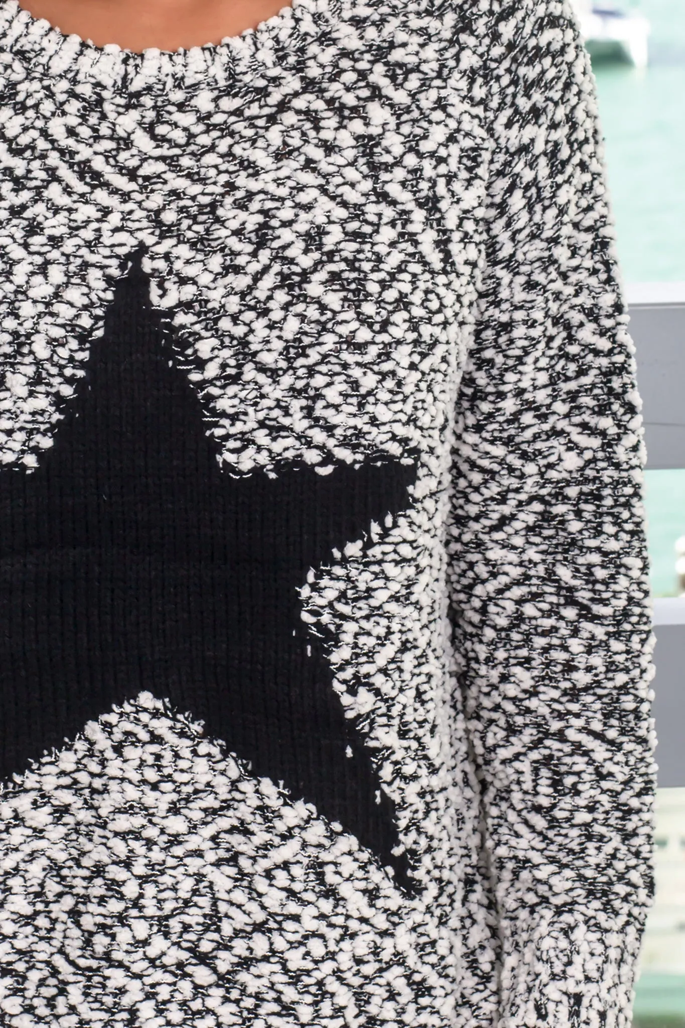 Black and White Star Sweater