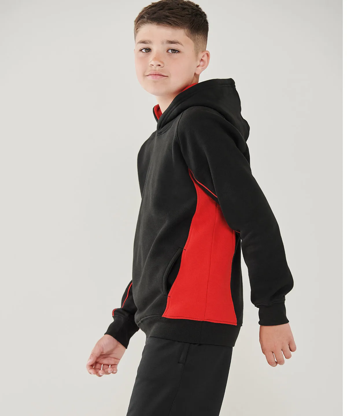 Black/Red - Kids pullover hoodie