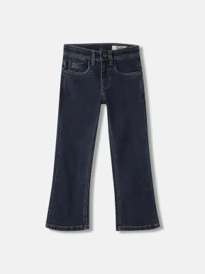 Blue Giraffe Boys Blue Washed Mid-Rise Bootcut Jeans