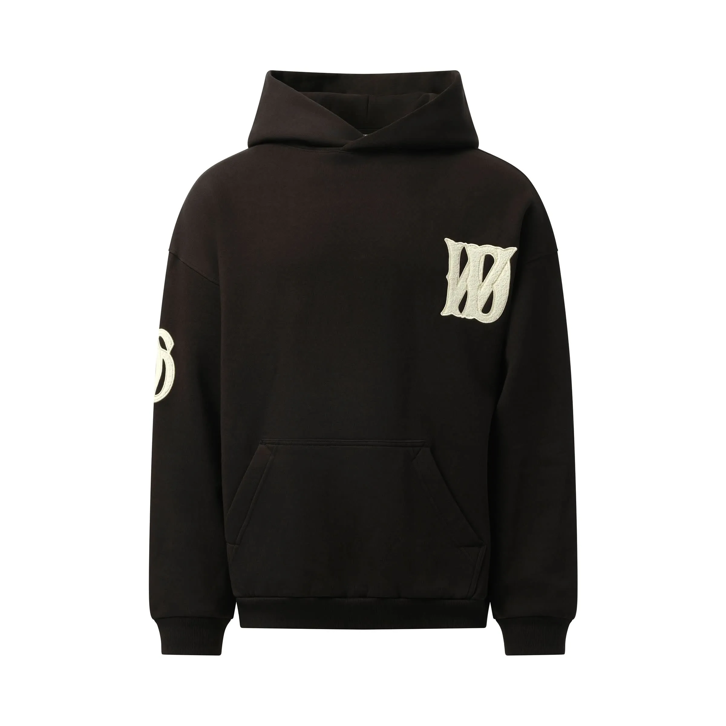 Boucle Letter Logo Hoodie in Black