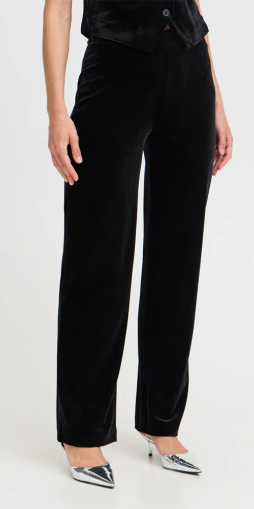 B.Young Velvet Pants, black