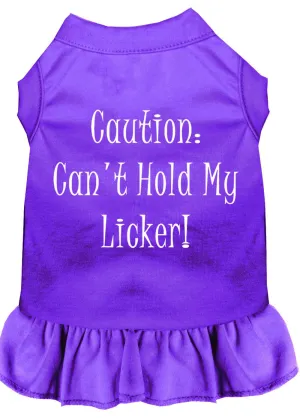 Can't Hold My Licker Screen Print Dress Purple Xxl (18)