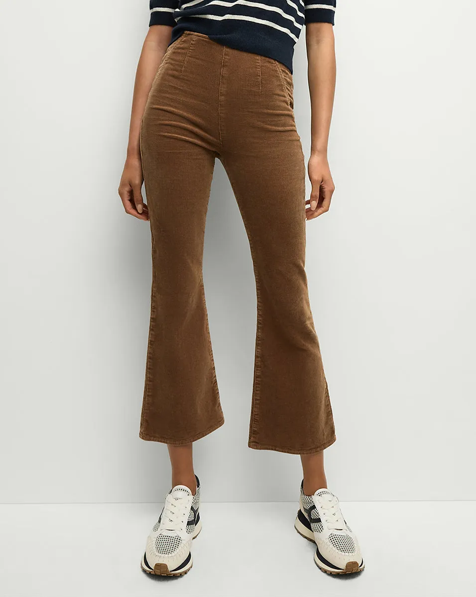 Carson Off-Duty Kick-Flare Corduroy Pant