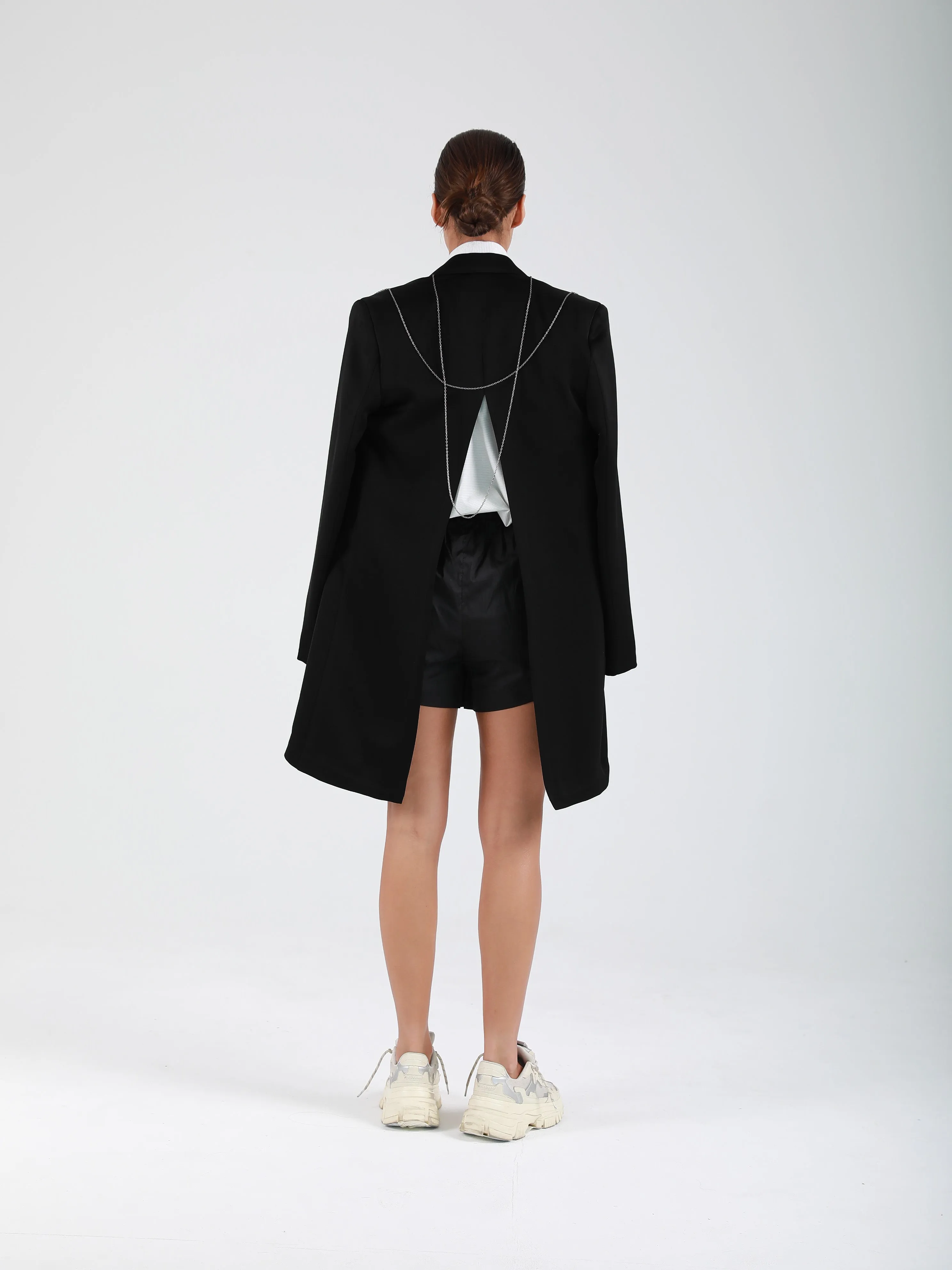 Chained Crepe Couture Blazer