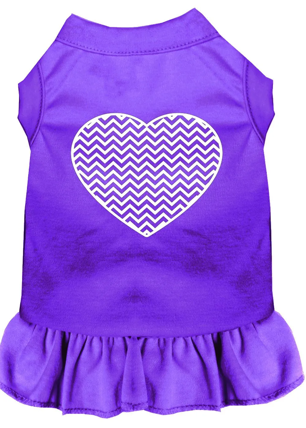 Chevron Heart Screen Print Dress Purple Sm (10)