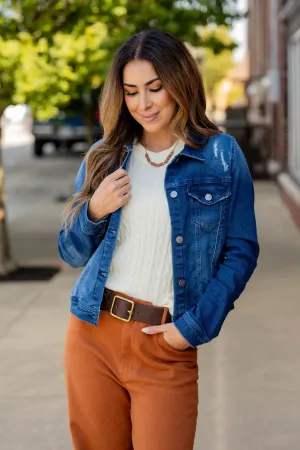 Classic Distressed Denim Jacket