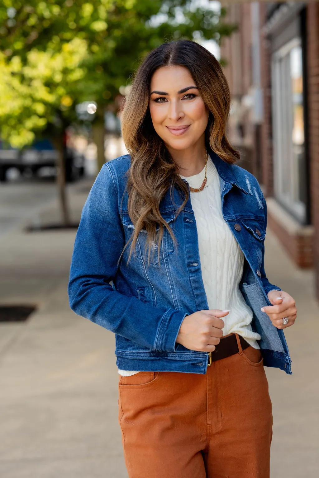 Classic Distressed Denim Jacket