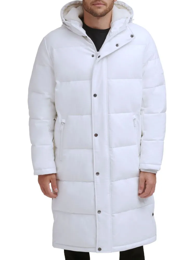 Classic parka with faux fur trim Dkny, white