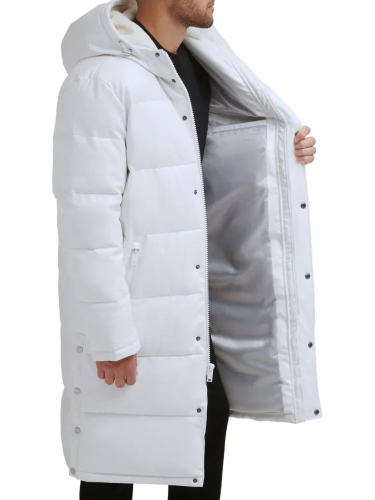 Classic parka with faux fur trim Dkny, white