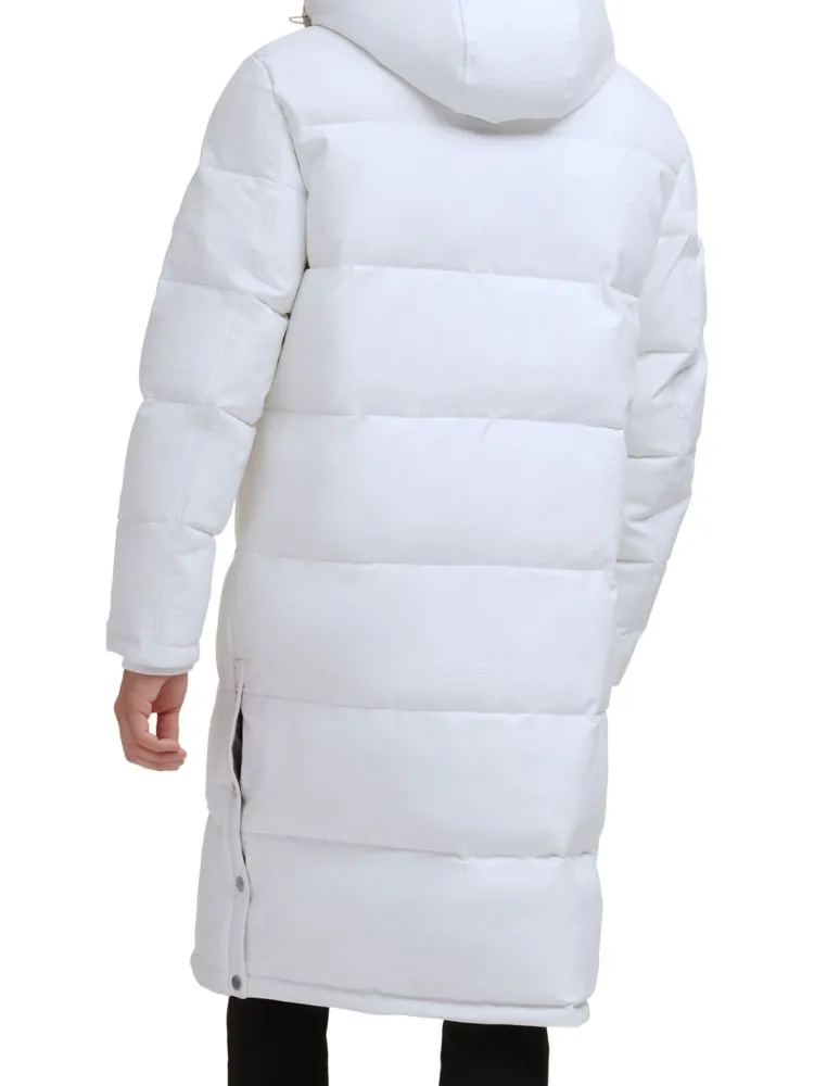 Classic parka with faux fur trim Dkny, white