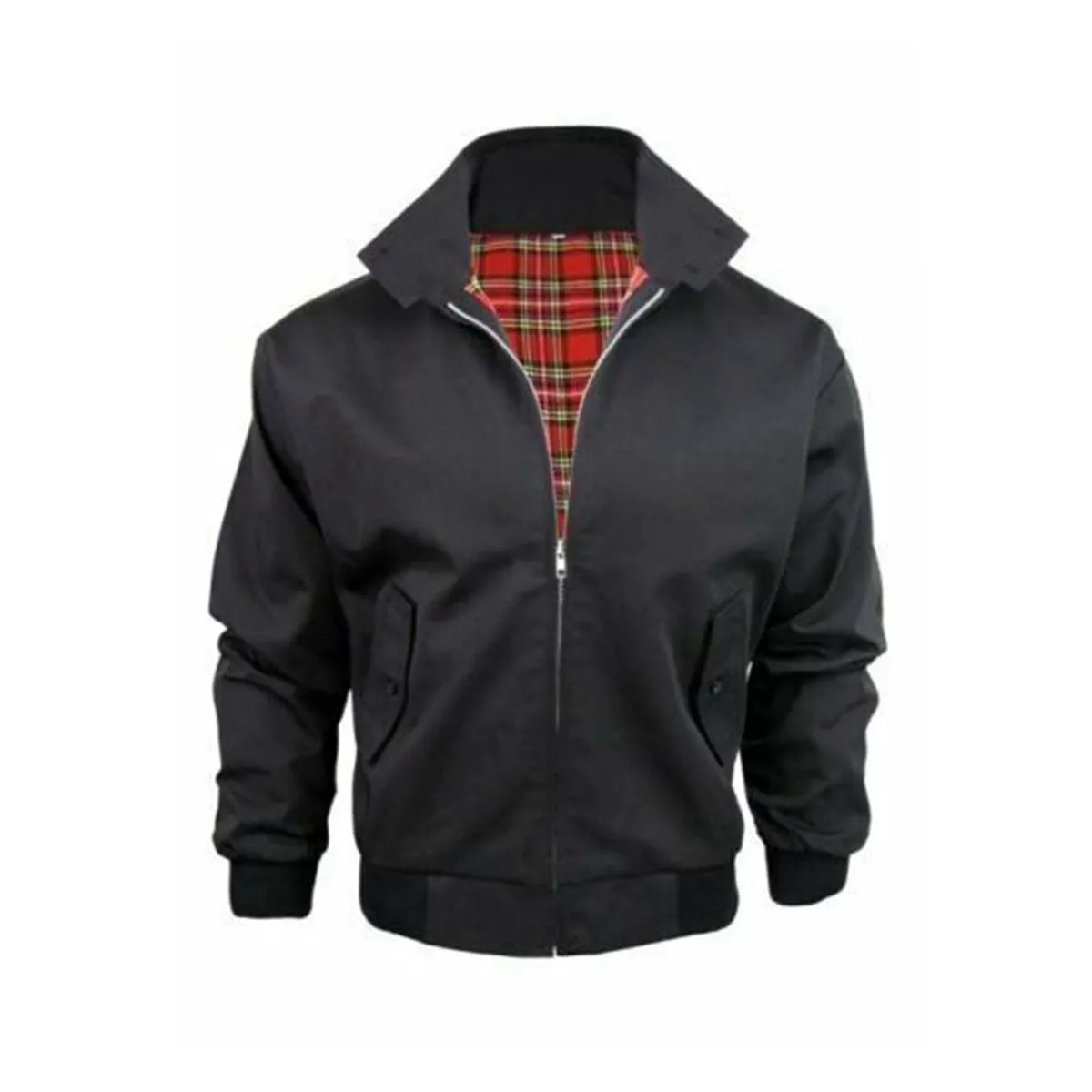 Classic Vintage Retro Harrington Bomber Jacket Black