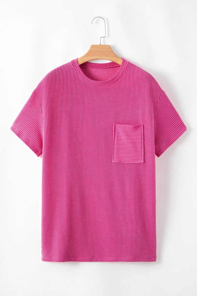 Corduroy Knit Loose Top