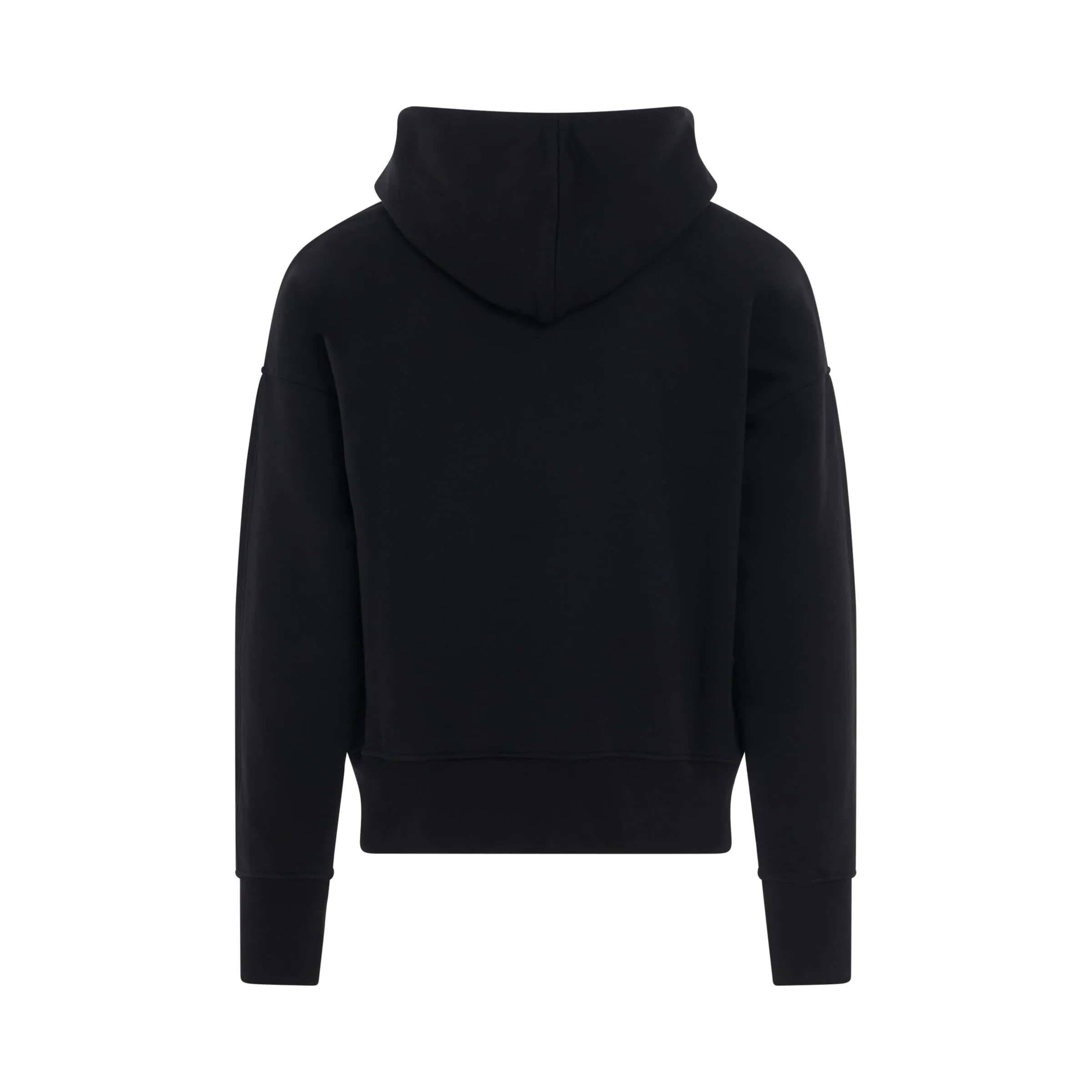 Drop Shoulder Hoodie in Black