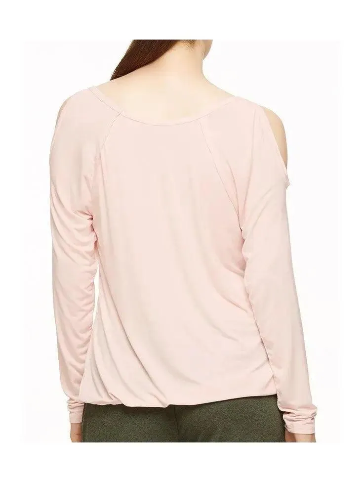 Dusty Rose Cold Shoulder Top