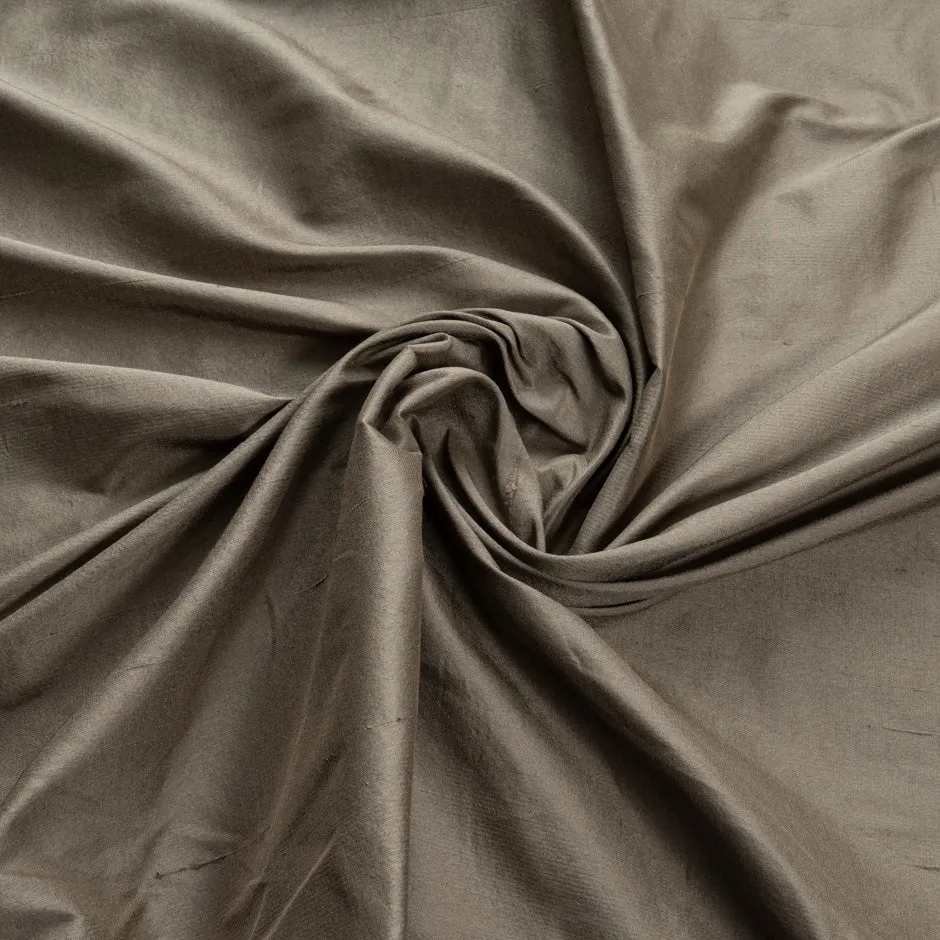 Elephant Grey Pure Silk Dupion