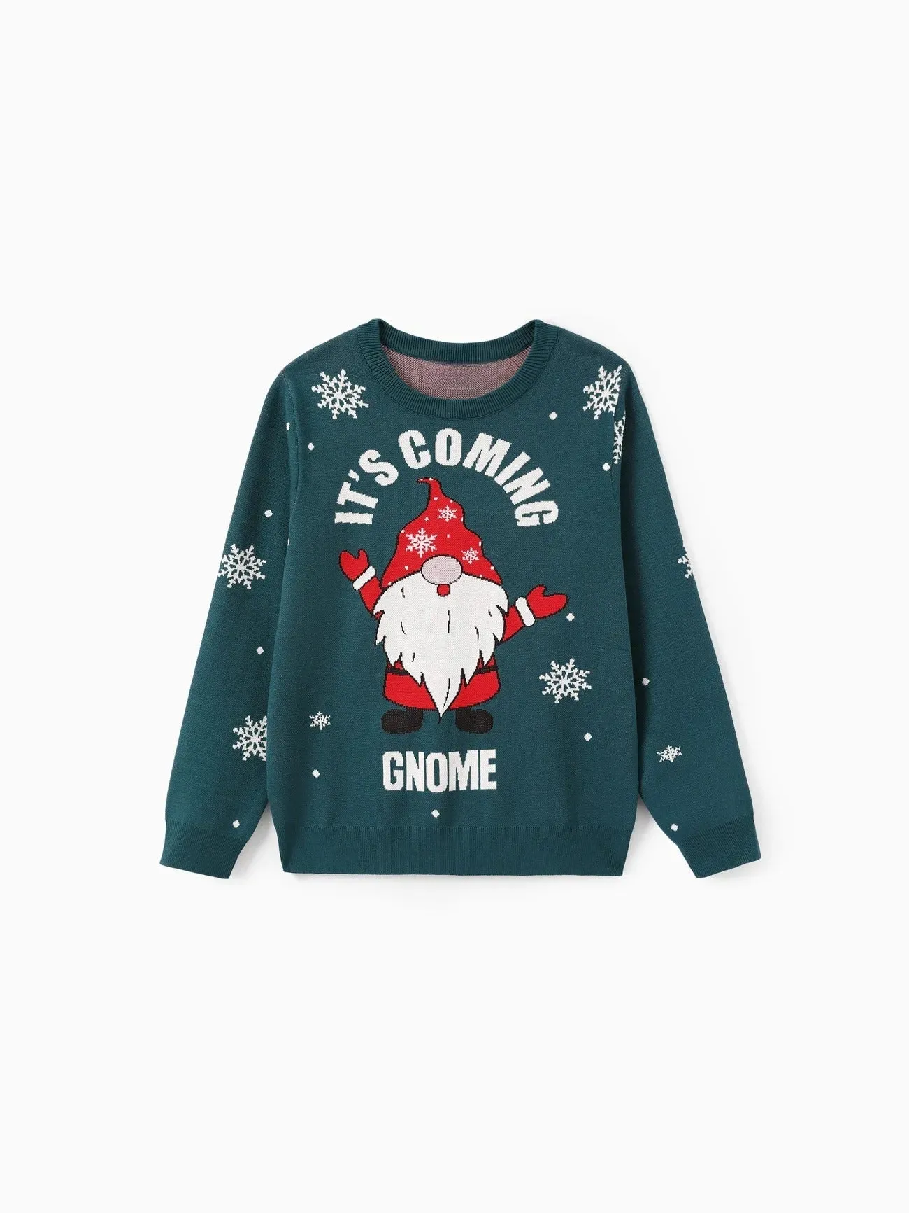 Family Matching Christmas Sweater With Snowflake Details