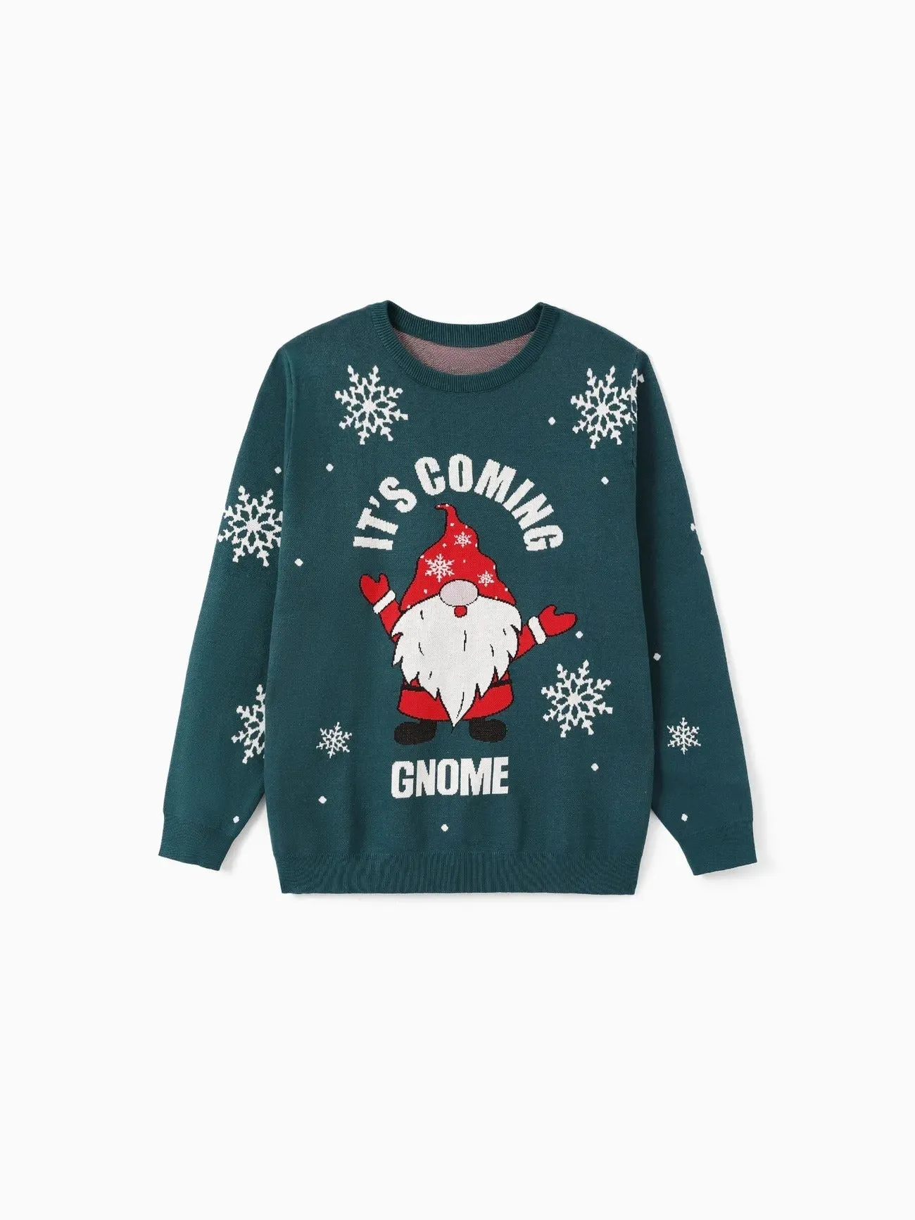 Family Matching Christmas Sweater With Snowflake Details