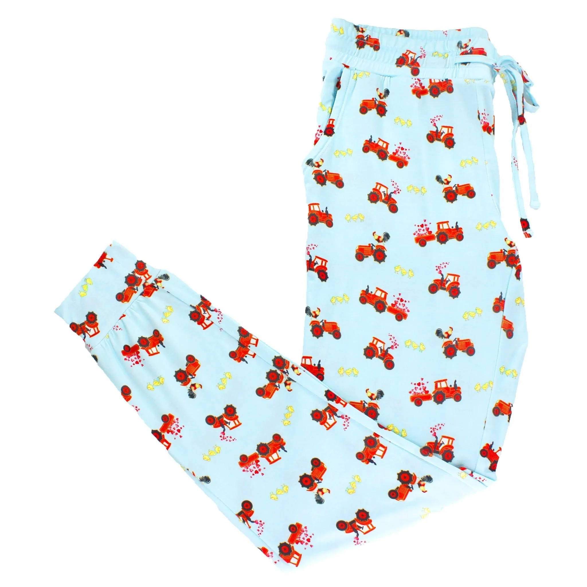 Farm Friends With Red Tractors Women's Jogger Style Pj Pants