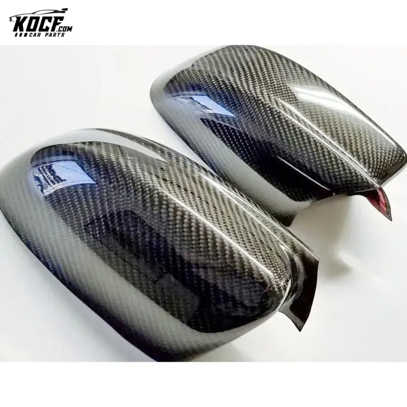 For 2011-2020 Dodge Charger Black Carbon Fiber Side Mirror Covers-Stick style- glossy finish