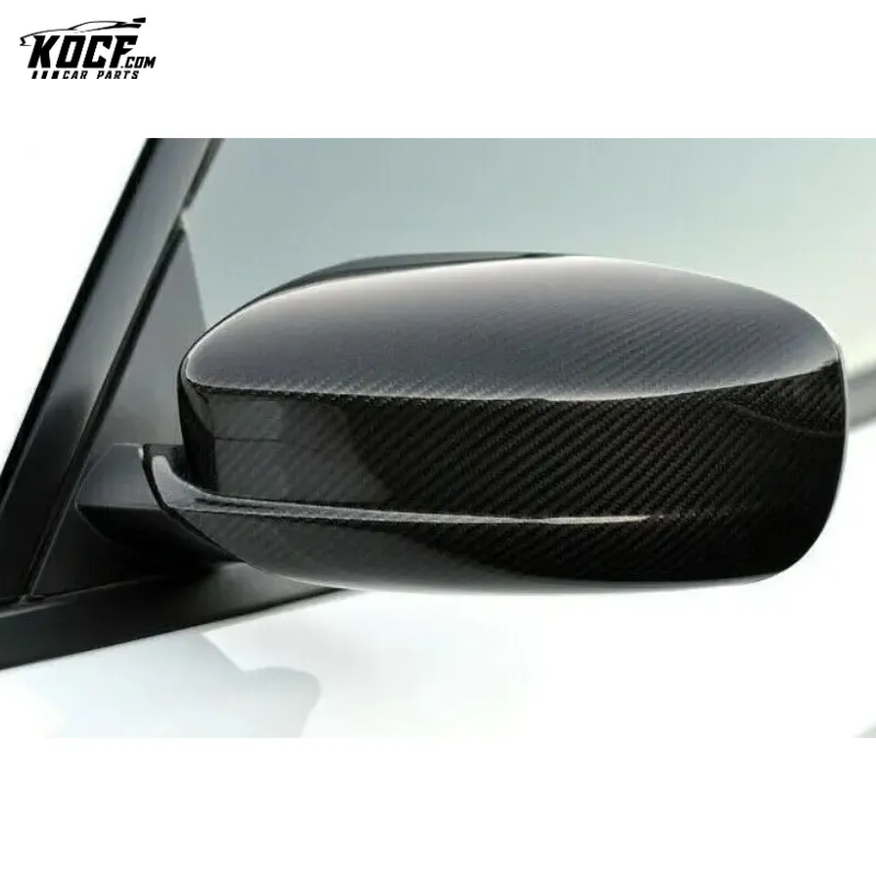 For 2011-2020 Dodge Charger Black Carbon Fiber Side Mirror Covers-Stick style- glossy finish