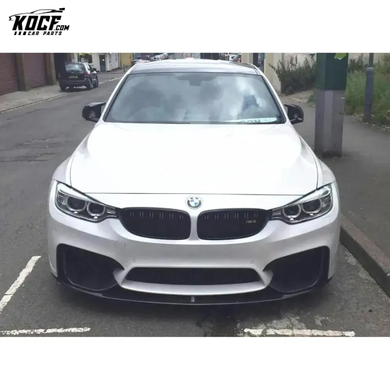 For BMW F80 F82 F83 M3 M4 Carbon Fiber Front Bumper Lip with splitter MP style 2015 