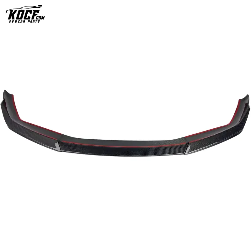 Front Bumper Spoiler Splitter Lip fit for 2021 BMW F90 M5 3-PC CS Style Carbon Fiber LCI Front Bumper Spoiler Splitter