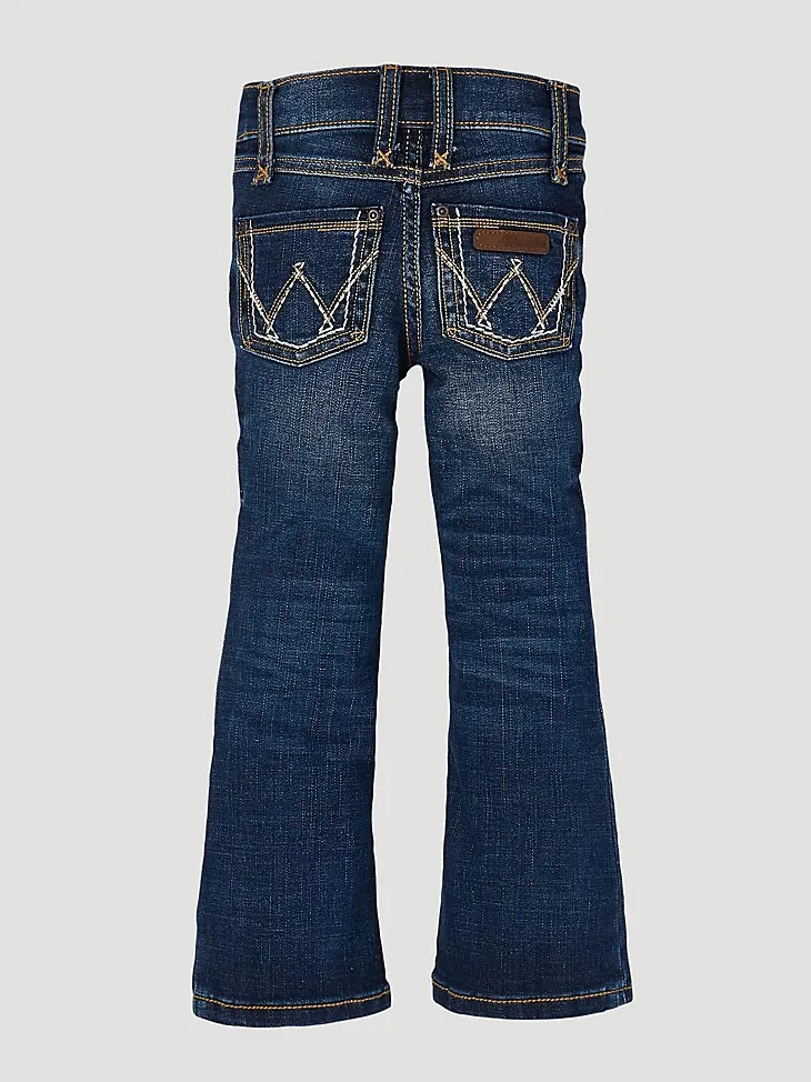 Girl's Wrangler Premium Patch® Jean (4-14) in Medium Blue - 09MWGMS