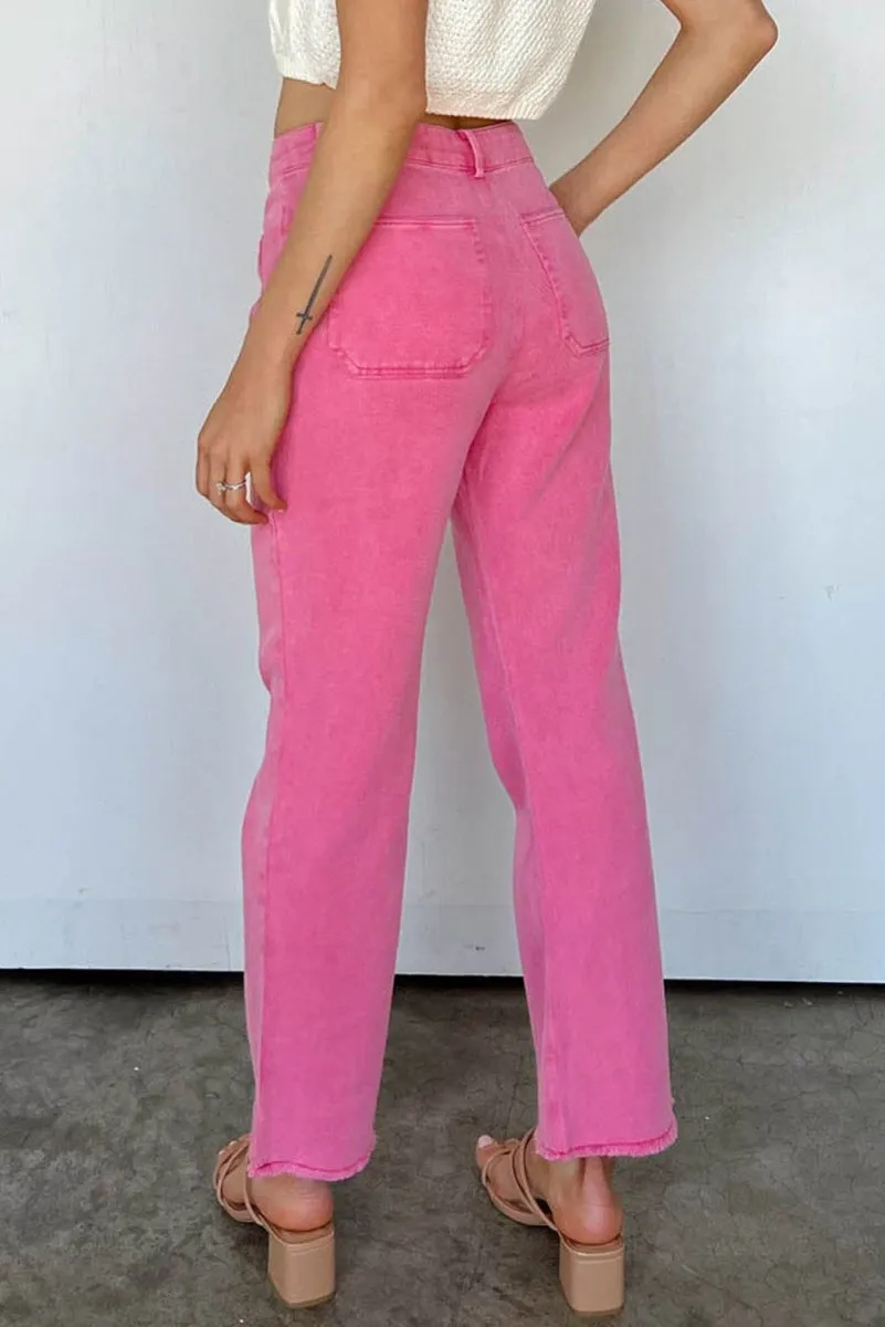 Glitter Sparle Sequin Pink High Waist Flared Jeans