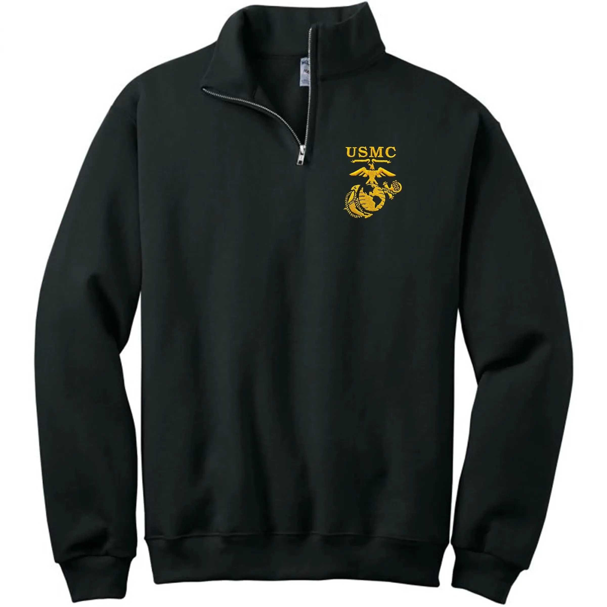 Gold Old School Heritage EGA Embroidered Quarter-Zip Cadet Collar Sweatshirt