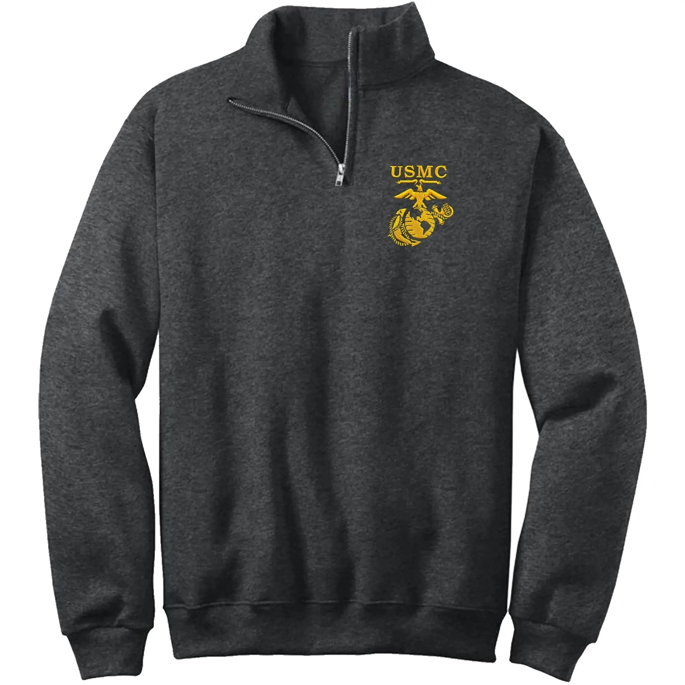 Gold Old School Heritage EGA Embroidered Quarter-Zip Cadet Collar Sweatshirt