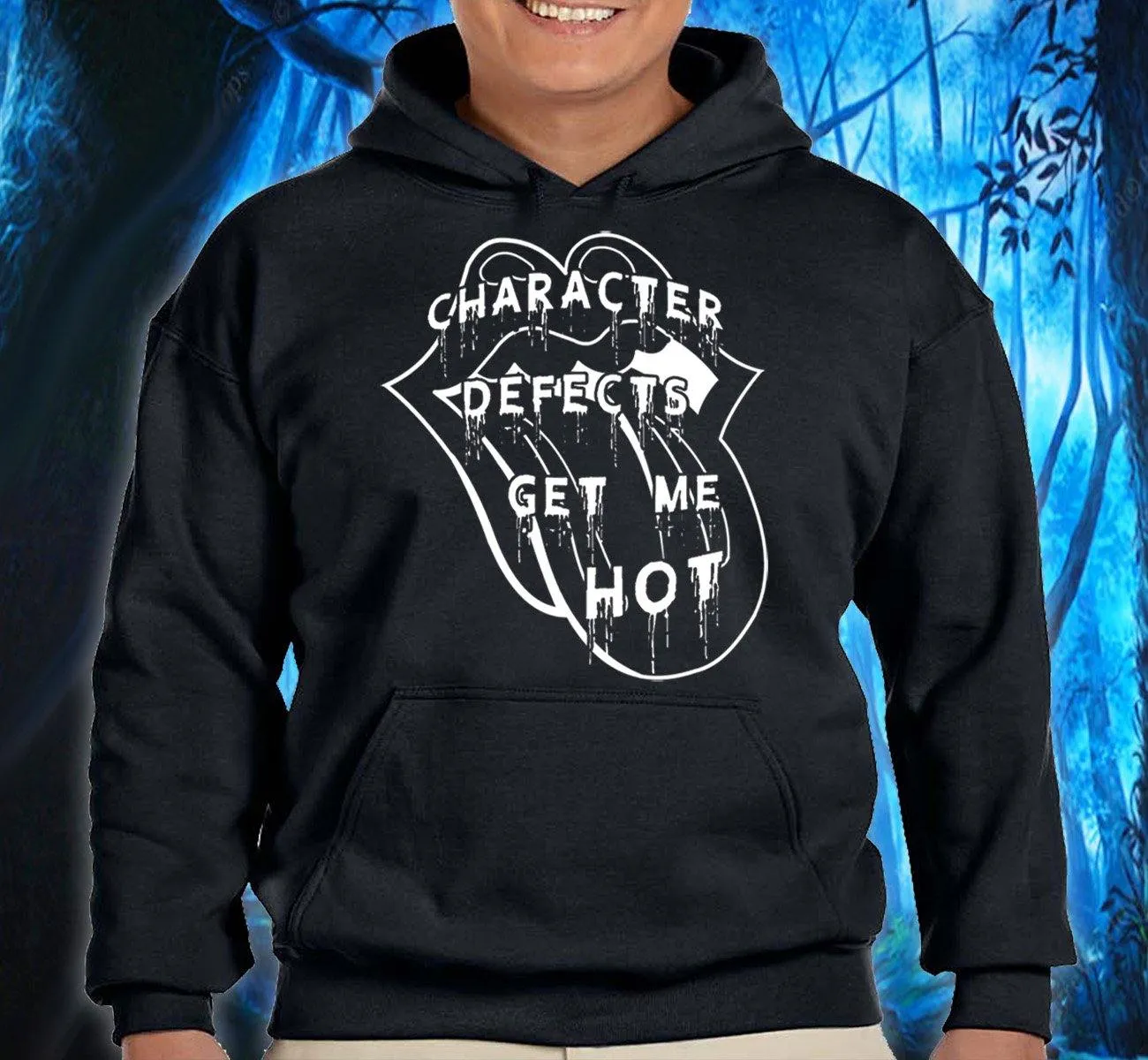 Hoodie - Defects Get Me Hot - Black