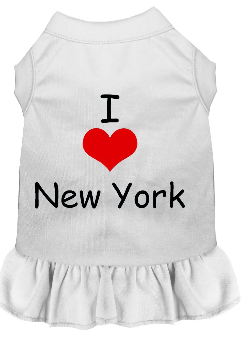 I Heart New York Screen Print Dress White Med (12)