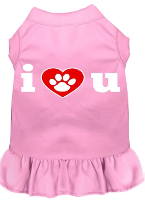 I Heart You Screen Print Dress Light Pink Xl (16)