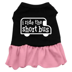 I ride the short bus Screen Print Dress Black with Pink XL (16)