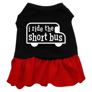 I ride the short bus Screen Print Dress Black with Red XXL (18)