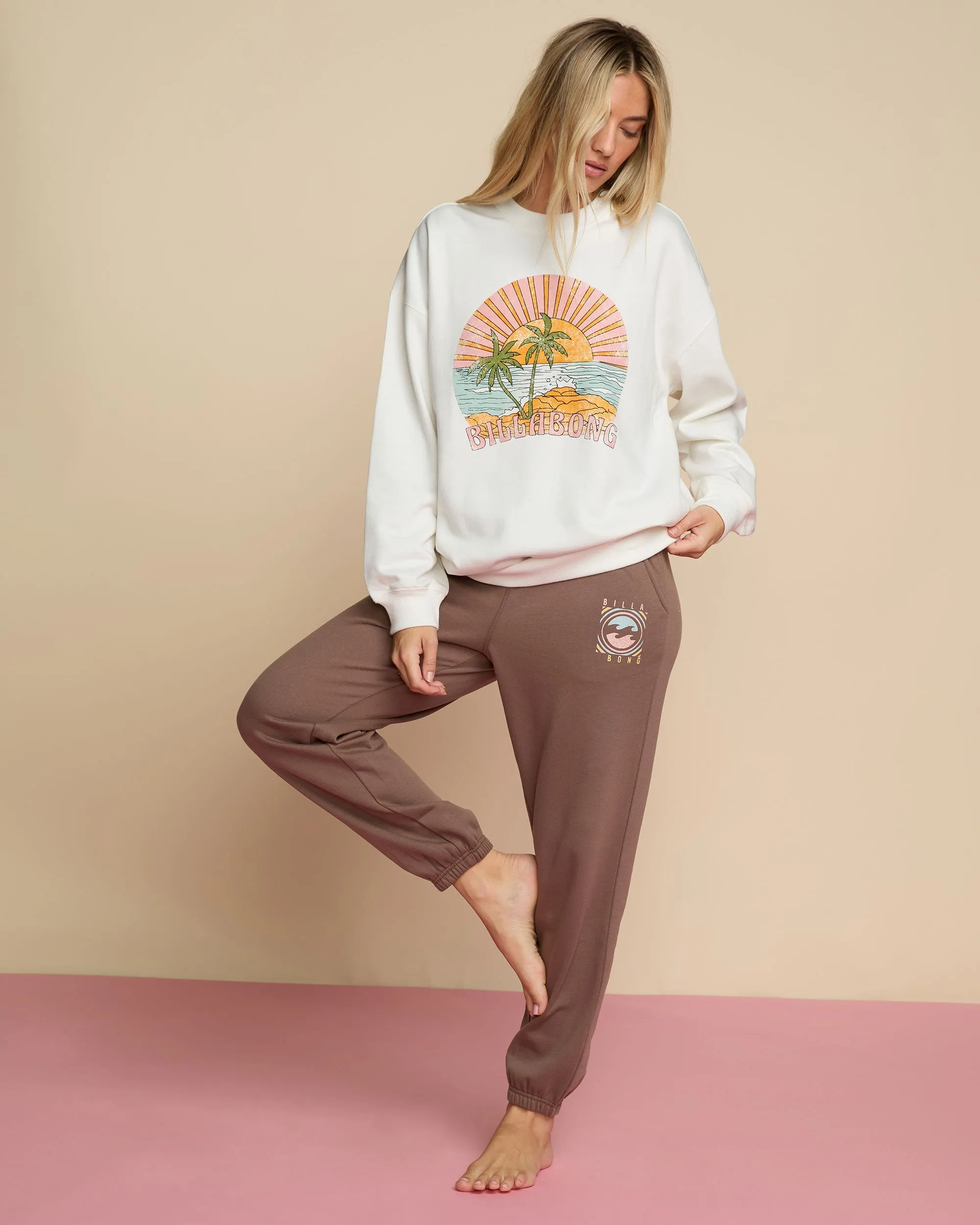 Island Life Crew Sweatshirt - Salt Crystal