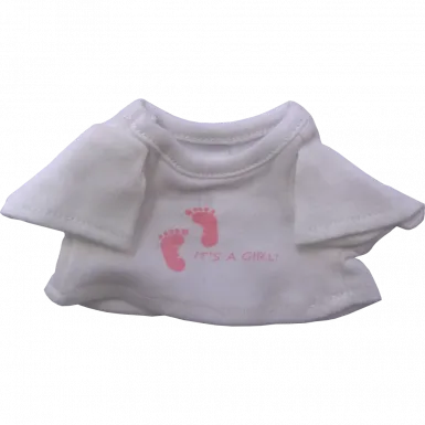 Its A Girl T-Shirt Footprint