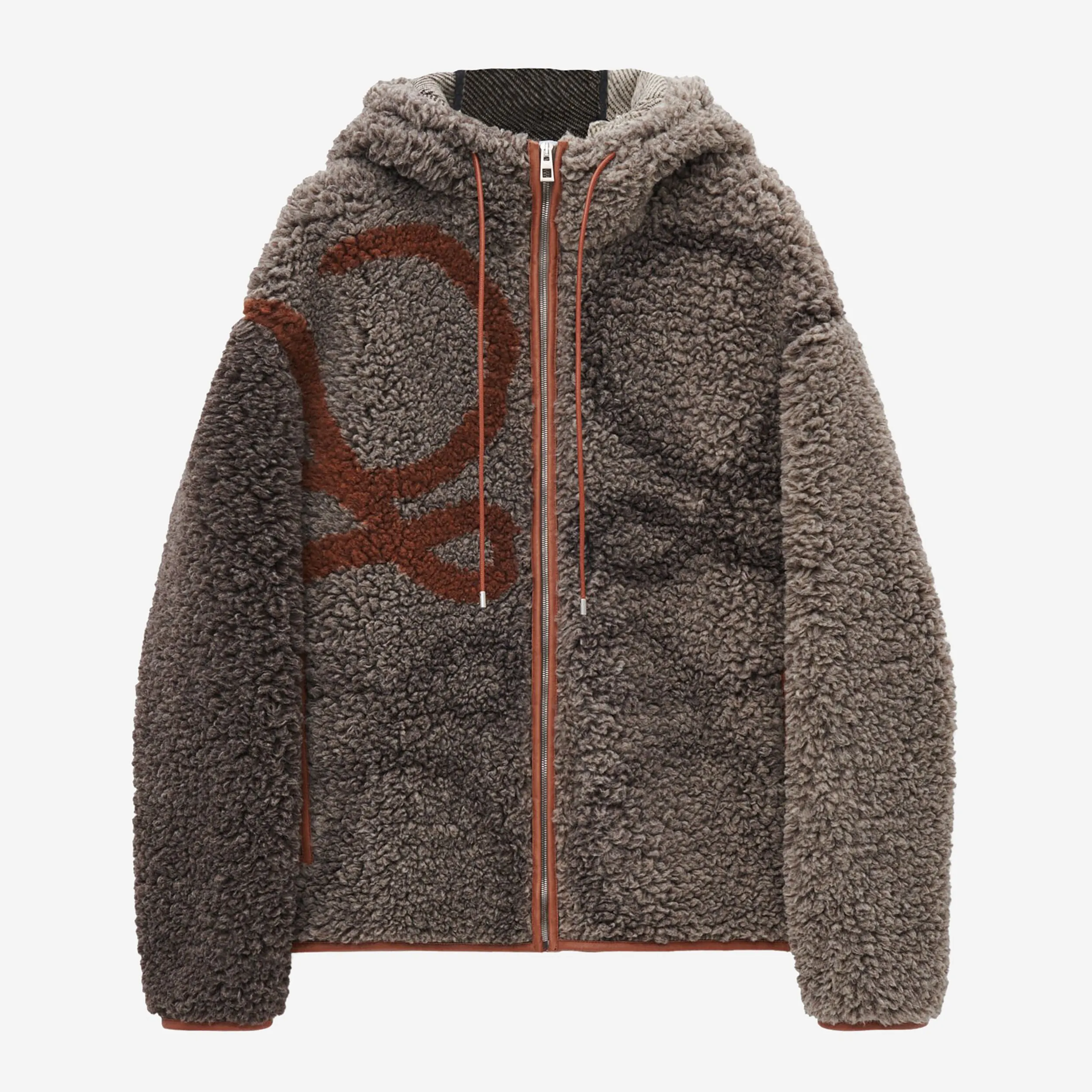 Loewe Wool Blend Anagram Hooded Jacket