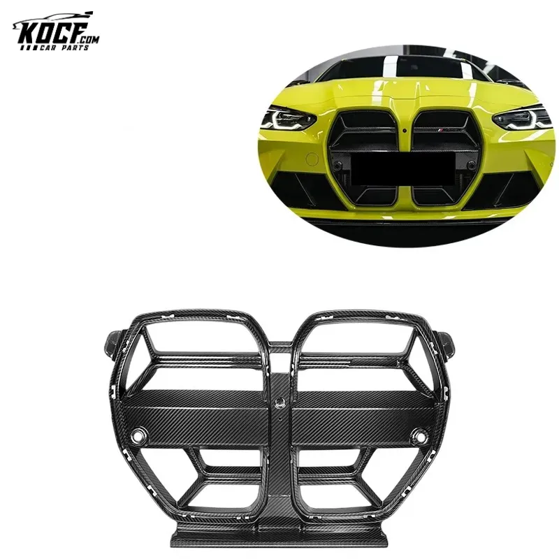 M3 G80 Car Grille CSL Style Carbon Fiber Front Bumper Grille Nose Trim For BMW G80 M3 G82 M4